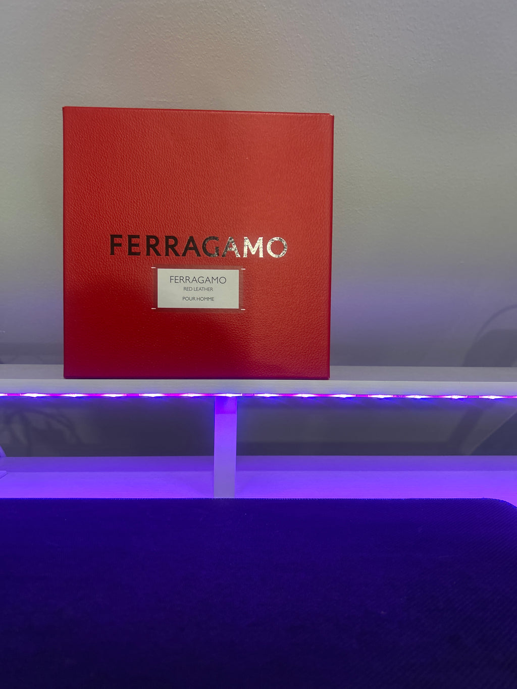 Set Perfume Ferragamo Red Leather Pour Homme