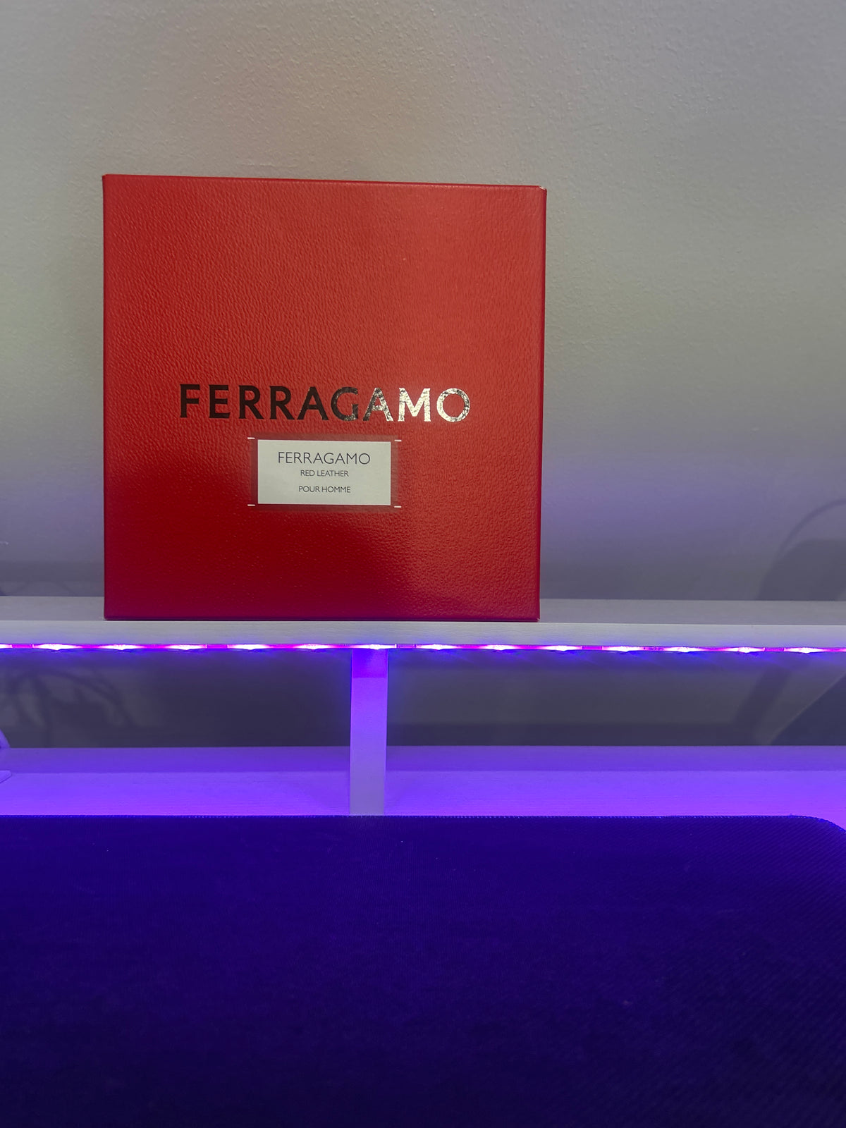 Set Perfume Ferragamo Red Leather Pour Homme